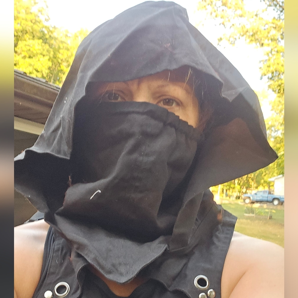 Cyberpunk Rogue Cowl Hood with Adjustable shoulder straps- One Size NWOT